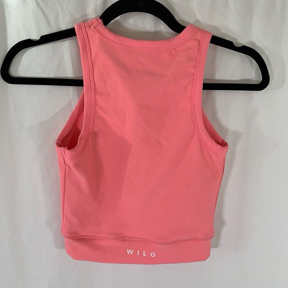 WILO Sports Bra Women's XS Pink Ribbed Padded Pull On Melbourne Australia - Picture 5 of 6